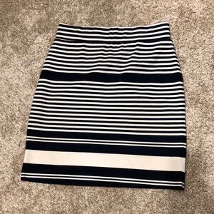 Summer & Sage Mid-Thigh/mini Skirt blue white striped